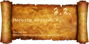 Herczig Kristóf névjegykártya