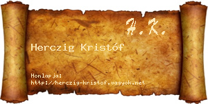 Herczig Kristóf névjegykártya