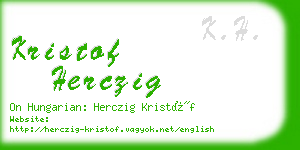 kristof herczig business card